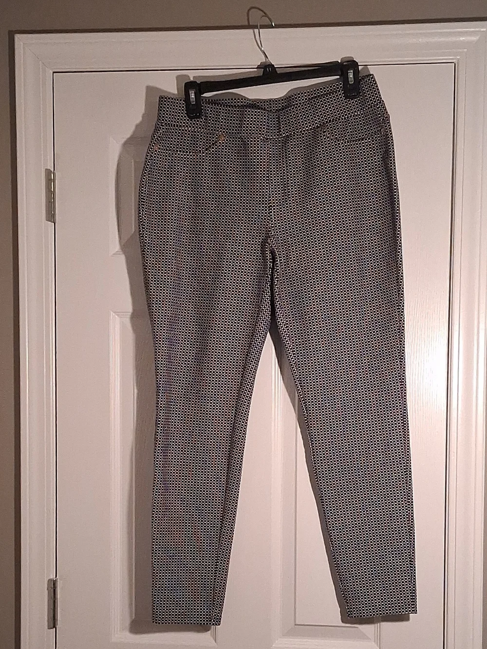 Michael Kors Gray Micro-Pattern Slim Chinos